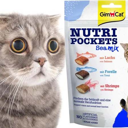 GimCat Nutri Pockets Sea MIX - kocie przysmaki na oczy i serce 150g-1906154