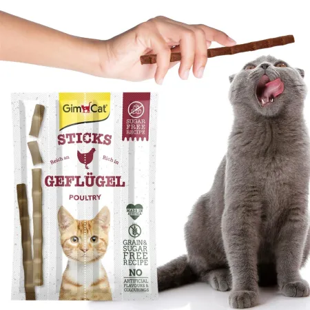GimCat Sticks 95% Meat - kiełbaski drobiowe z wątróbką 4 sztuki-1906215