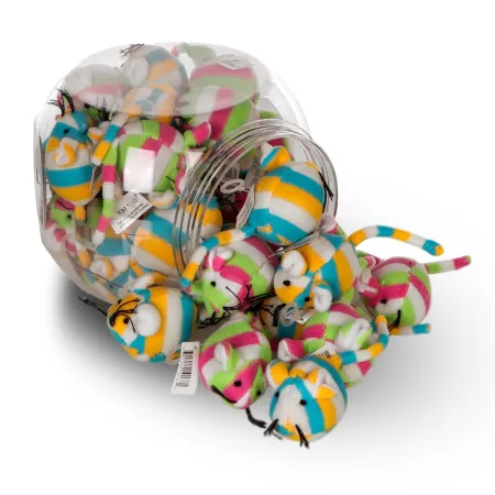 HappyPet Candy Stripe Mice 32JAR - myszka z kocimiętką dla kota słoik 32 sztuki-1906904