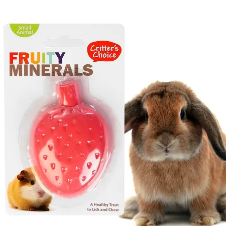 HappyPet Fruity Minerals 60g - kostka wapienna truskawkowa-1906999
