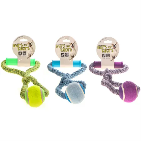 HappyPet Knots Tennis Ball - piłka tenisowa z plecionym sznurem-1907114