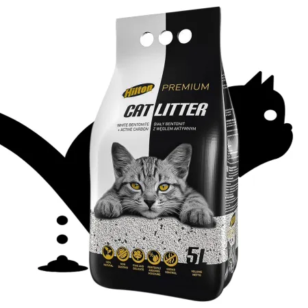 Hilton Cat Litter Carbon - żwirek bentonitowy z węglem dla kota 5l-1907352