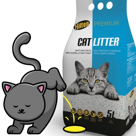 Hilton Cat Litter White Soap 5l - żwirek biały bentonitowy o zapachu mydła-1907374