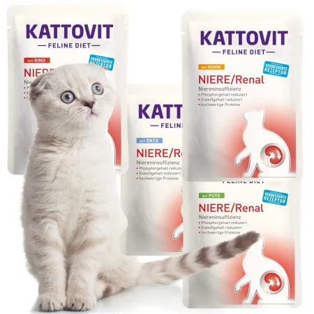 Kattovit Renal Multipack 12x85g - karma dla kotów chorych na nerki-1909822