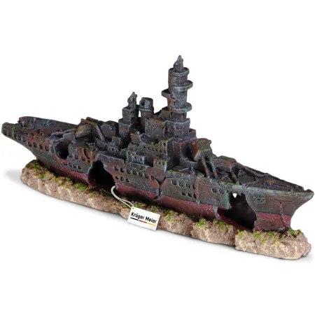 Kruger Meier Battleship – Statek do akwarium 23x5x11 cm-1910615
