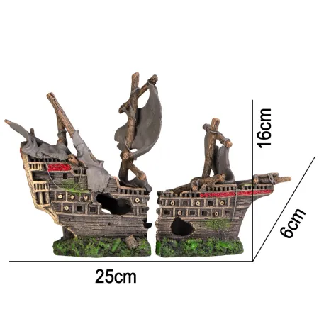 Kruger Meier Pirate Ship – Statek do Akwarium 25x6x16 cm-1910994