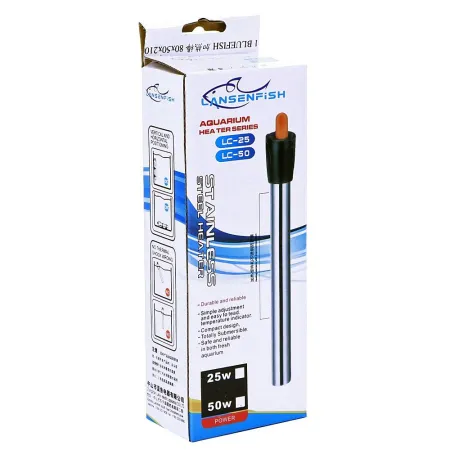 LansenFish Steel Heater 25W - stalowa grzałka z termostatem do akwarium 10l - 20l-1911425