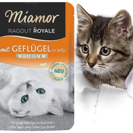 Miamor Royale Kitten - karma dla kociąt drób w galarecie 100g-1911819