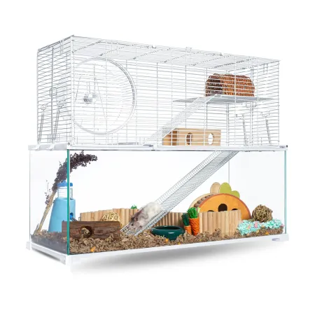 OiiBO Terrarium RAK13WST - szklana klatka piętrowa dla gryzoni 76x30x58cm-1913885