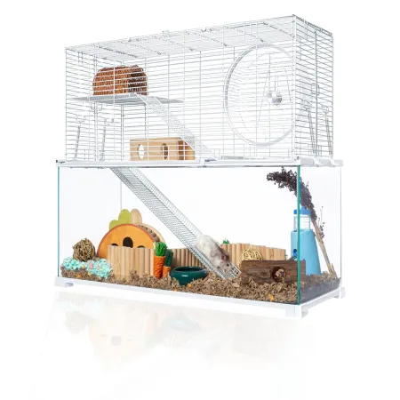 OiiBO Terrarium RAK13WST - szklana klatka piętrowa dla gryzoni 76x30x58cm-1913886