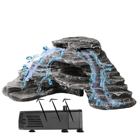 Resun Island Turtle - wyspa dla żółwi z filtrem i wodospadem-1918041
