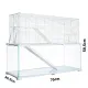 OiiBO Terrarium RAK13WST - szklana klatka piętrowa dla gryzoni 76x30x58cm-1913884