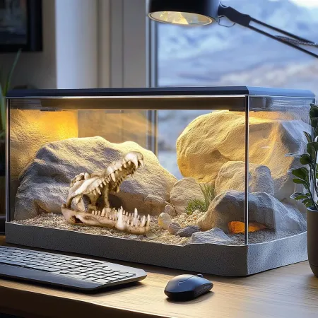 Terrario Crocodile Skull XL - czaszka krokodyla do terrarium 23x11x16 cm-1922479