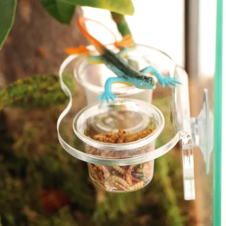 Terrario Gecko Bar Duo Invisible - miska wisząca podwójna-1922729