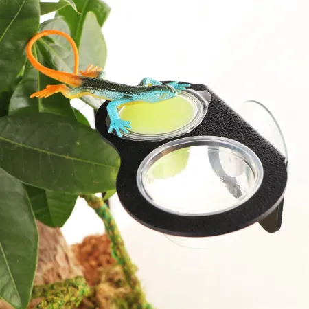 Terrario Gecko Bar Duo Jelly Black - miska wisząca podwójna-1922744