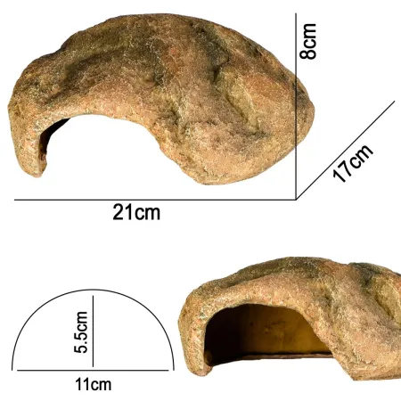 Terrario Gecko Cave M - kryjówka do terrarium 21x17x8 cm-1922813