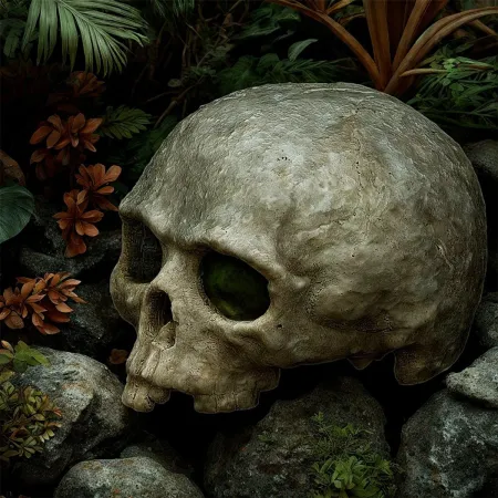 Terrario Human Skull - czaszka ludzka do terrarium 14x11x11 cm-1923026