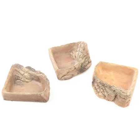 Terrario StoneLake M - rogowa miska na wodę 14x14x4cm-1924116