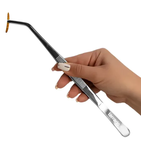 Terrario ViperTweez Bent M - pęseta zagięta 25cm-1924326