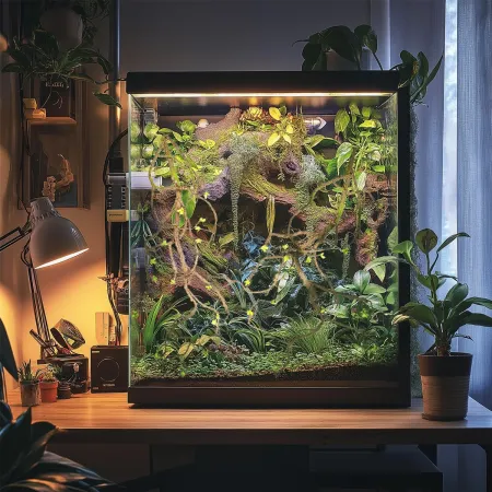 Terrario – Sztuczna Gałąź Dekoracyjna z Pędami do Terrarium – 100 cm-1924560