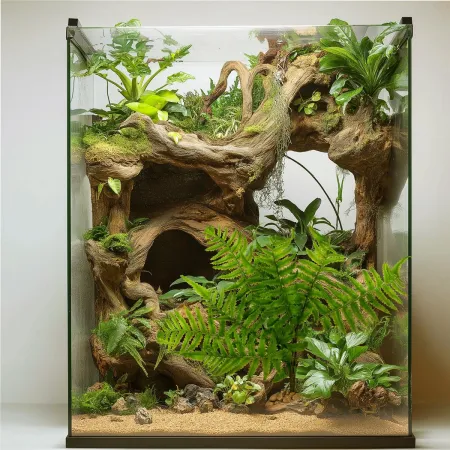 Terrario – Sztuczna roślina do terrarium - Paproć 32x15x32 cm-1924583