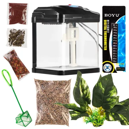 Zestaw SUNSUN Pika-Pika AquaKids Set - akwarium 3l czarne-1925962