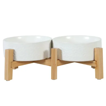 Zolux Keramo Duo - miska ceramiczna biała 2 x 300ml-1926049