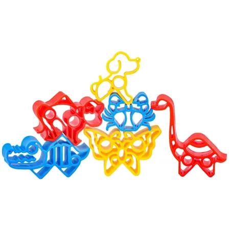 Zręcznościowa Gra Rodzinna, Balansująca Wieża Klocki Zwierzątka Kolorowa Układanka-1926899