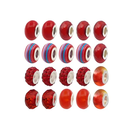 Zestaw Do Tworzenia Robienia Biżuterii, Bransoletek, Charmsy, Zawieszki, Koraliki ODCIENIE CZERWIENI Przecena 1-1928003