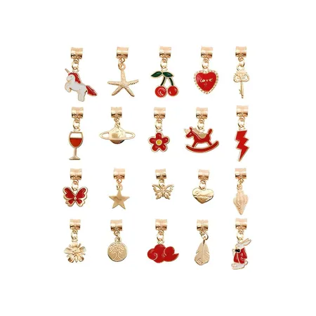 Zestaw Do Tworzenia Robienia Biżuterii, Bransoletek, Charmsy, Zawieszki, Koraliki ODCIENIE CZERWIENI Przecena 1-1928005