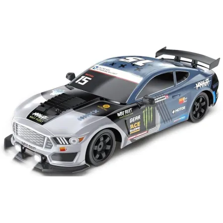 DUŻY Samochód Do Driftu Auto RC Drift 1:16 2,4 GHz PARA DYM Grafitowy Mustang 4WD LED-1928105