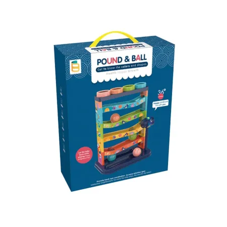 Zjeżdżalnia z piłeczkami Młotek Zbijak Tor Kulkowy Kulodrom Zabawka interaktywna Pound and Ball Przecena 1-1928132