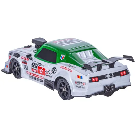 DUŻY Samochód Do Driftu Auto RC Drift 1:16 2,4 GHz PARA DYM Srebrny Dodge 4WD LED-1928580