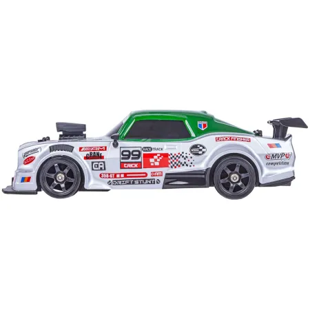 DUŻY Samochód Do Driftu Auto RC Drift 1:16 2,4 GHz PARA DYM Srebrny Dodge 4WD LED-1928581