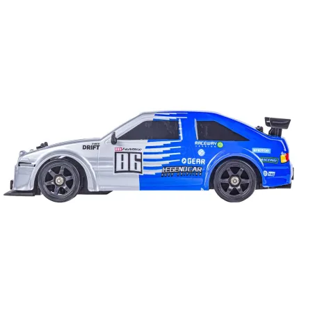 DUŻY Samochód Do Driftu Auto RC Drift 1:16 2,4 GHz PARA DYM Srebrna Toyota 4WD LED-1928598