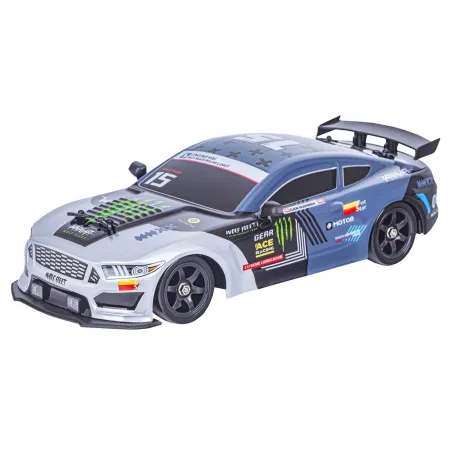 DUŻY Samochód Do Driftu Auto RC Drift 1:16 2,4 GHz PARA DYM Grafitowy Mustang 4WD LED-1928630