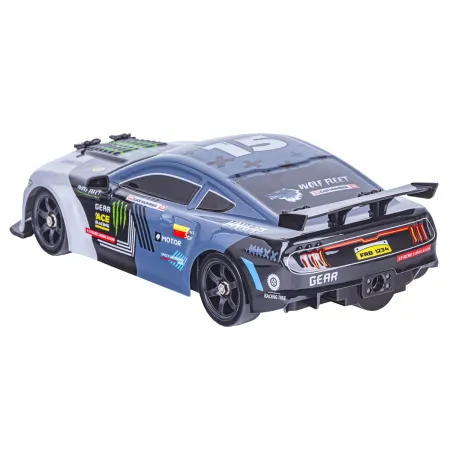DUŻY Samochód Do Driftu Auto RC Drift 1:16 2,4 GHz PARA DYM Grafitowy Mustang 4WD LED-1928631