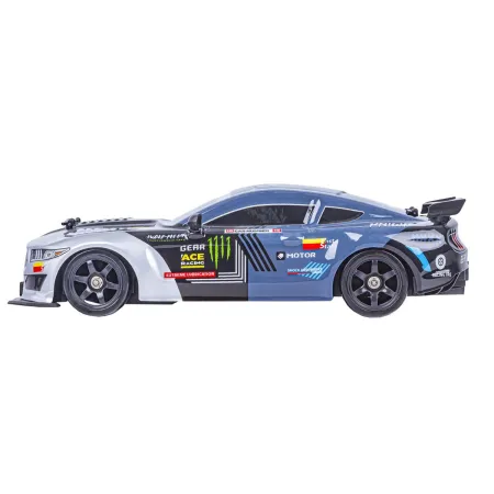 DUŻY Samochód Do Driftu Auto RC Drift 1:16 2,4 GHz PARA DYM Grafitowy Mustang 4WD LED-1928632