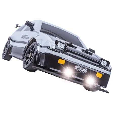 DUŻY Samochód Do Driftu Auto RC Drift 1:16 2,4 GHz PARA DYM Biała Toyota 4WD LED-1928667