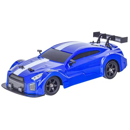 DUŻY Samochód Do Driftu Auto RC Drift 1:16 2,4 GHz PARA DYM 4WD Niebieski Nissan GTR LED-1928681