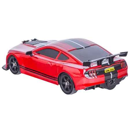 DUŻY Samochód Do Driftu Auto RC Drift 1:16 2,4 GHz PARA DYM Mustang 4WD Czerwony LED-1928699