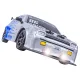 DUŻY Samochód Do Driftu Auto RC Drift 1:16 2,4 GHz PARA DYM Srebrna Toyota 4WD LED-1928599