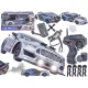 DUŻY Samochód Do Driftu Auto RC Drift 1:16 2,4 GHz PARA DYM Grafitowy Mustang 4WD LED