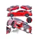 DUŻY Samochód Do Driftu Auto RC Drift 1:16 2,4 GHz PARA DYM Mustang 4WD Czerwony LED-1928704