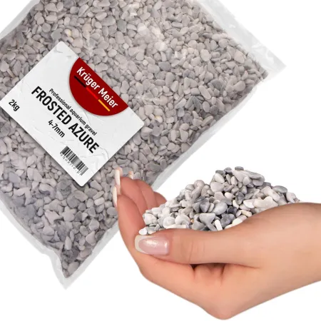 Kruger Meier Frosted Azure 4–7 mm – Żwirek akwarystyczny 2 kg-1931732