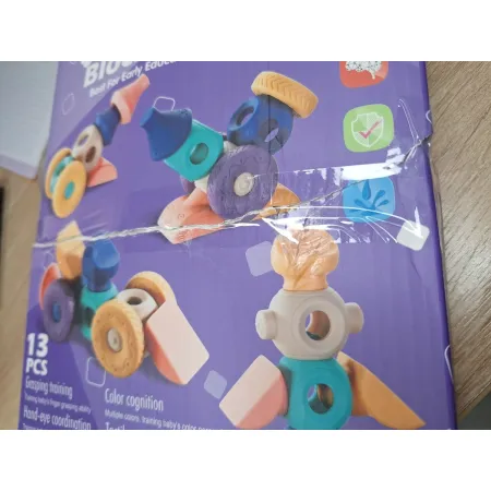 Miękkie Klocki Sensoryczne Figury geometryczne 13 sztuk, Edukacyjny zestaw klocków dla malucha Przecena 1-1943419