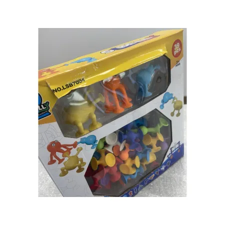 Klocki Konstrukcyjne, Kolorowe Przyssawki, Wesołe Buźki 39 Sztuk Przecena 1-1946172