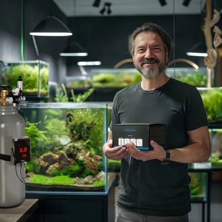 Aquario Exclusive 2.0 - zestaw CO2 z elektrozaworem i komputerem pH + butla 8l-1961777