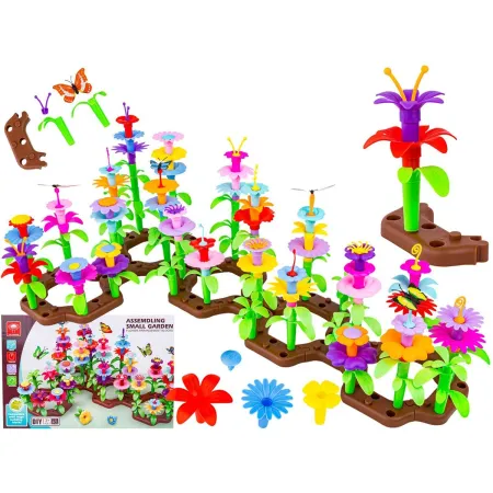 Klocki Konstrukcyjne Ogród Kwiatki 222 elementy, Zestaw Do Zbudowania Kwiatowej Kompozycji Przecena 1