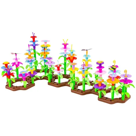 Klocki Konstrukcyjne Ogród Kwiatki 222 elementy, Zestaw Do Zbudowania Kwiatowej Kompozycji Przecena 1-1972223